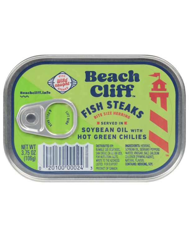 Beach Cliff® Fish Steaks In Soybean Oil with Hot Green Chilies